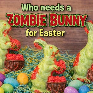 Chocolate Zombie Bunny with Basket