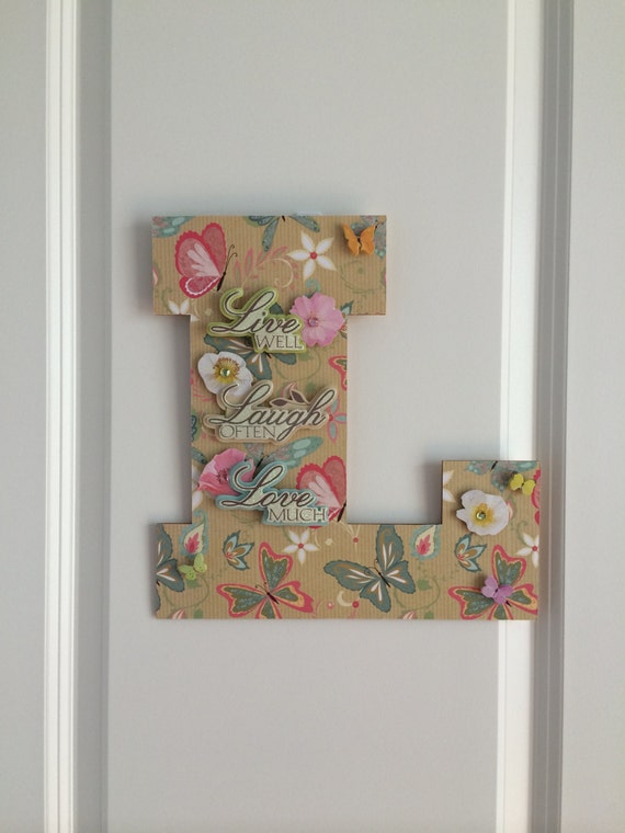 Items similar to Custom Decorated Letter Wall Hang 11 1/2" with Choice