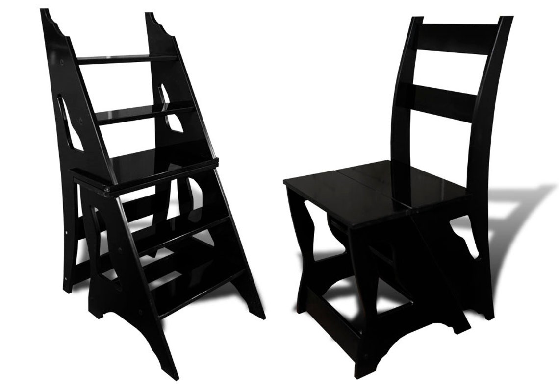 Wood Step Stool Step Stool Chair Chair Ladder Step Etsy