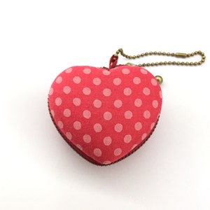 Herz Macaron Geldbörse, rote Tupfen, Schmuckbeutel, süße Münze Geldbörse, Reise Schmuck Etui, niedlicher Macaron Beutel