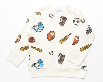 Baby boys Sports print  lightweight sweatshirts, toddlerBoy's Top, baby boy's tshirt,  sized from 3-6 months up to 18-24 months