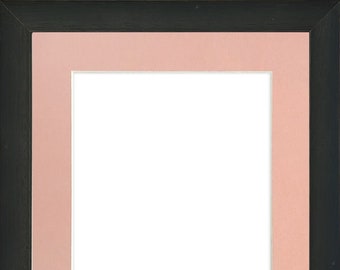 Black Tuscany Wood Picture Frame with Pink Mount: Gallery Style