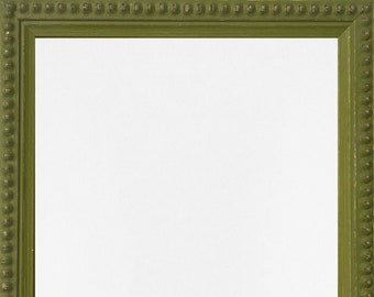 Crown Olive Green Wooden Picture Frame: Distressed Bobbin Style