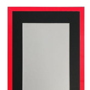 Cadre pour poster, photo, boîte aux lettres rouge, 20 mm, passe-partout noir