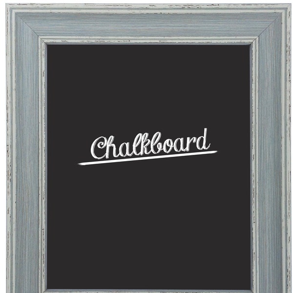 Scandi Distressed Blue Chalkboard, Framed Chalkboard, Kitchen Chalk board Sign, Chalkboard Sign, Rustic Chalk Board, Pub Chalkboard
