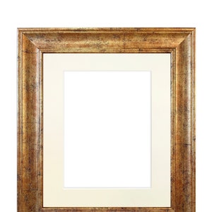 Scandi Antique Gold Picture Frame with Ivory Mount