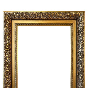 Marco de fotos dorado con forma de dalia, marco de fotos ornamentado