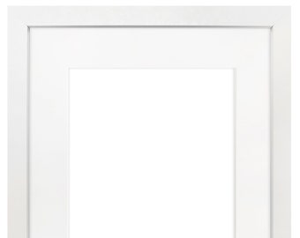 H7 White Photo Frame with White Mount: Modern Style