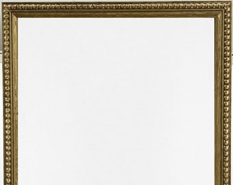 Crown Gold Wooden Picture Frame: Distressed Bobbin Photo Frame