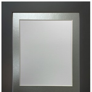 Black Photo Frame with Silver Mount: Modern Picture & Poster Frames