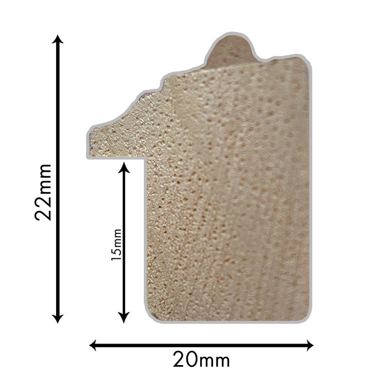 May include: A light brown wooden picture frame with a textured surface. The frame measures 22 inches tall, 15 inches wide, and 20 inches long.