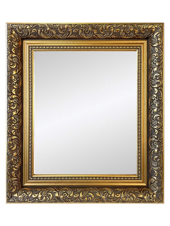 Gold Dahlia Framed Wall Mirror: Ornate Home Decor - Etsy