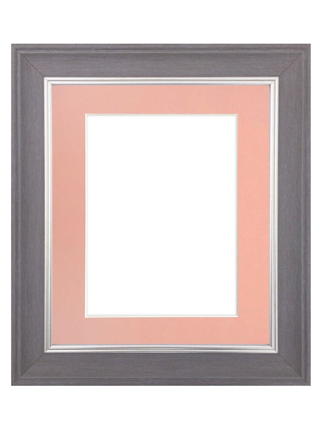 Scandi Slate Grey Photo Frame With Pink Mount Grey Picture Etsy UK