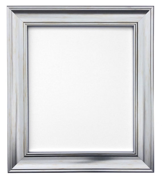 Scandi Vintage Silver Picture Frame: Distressed Photo or Poster