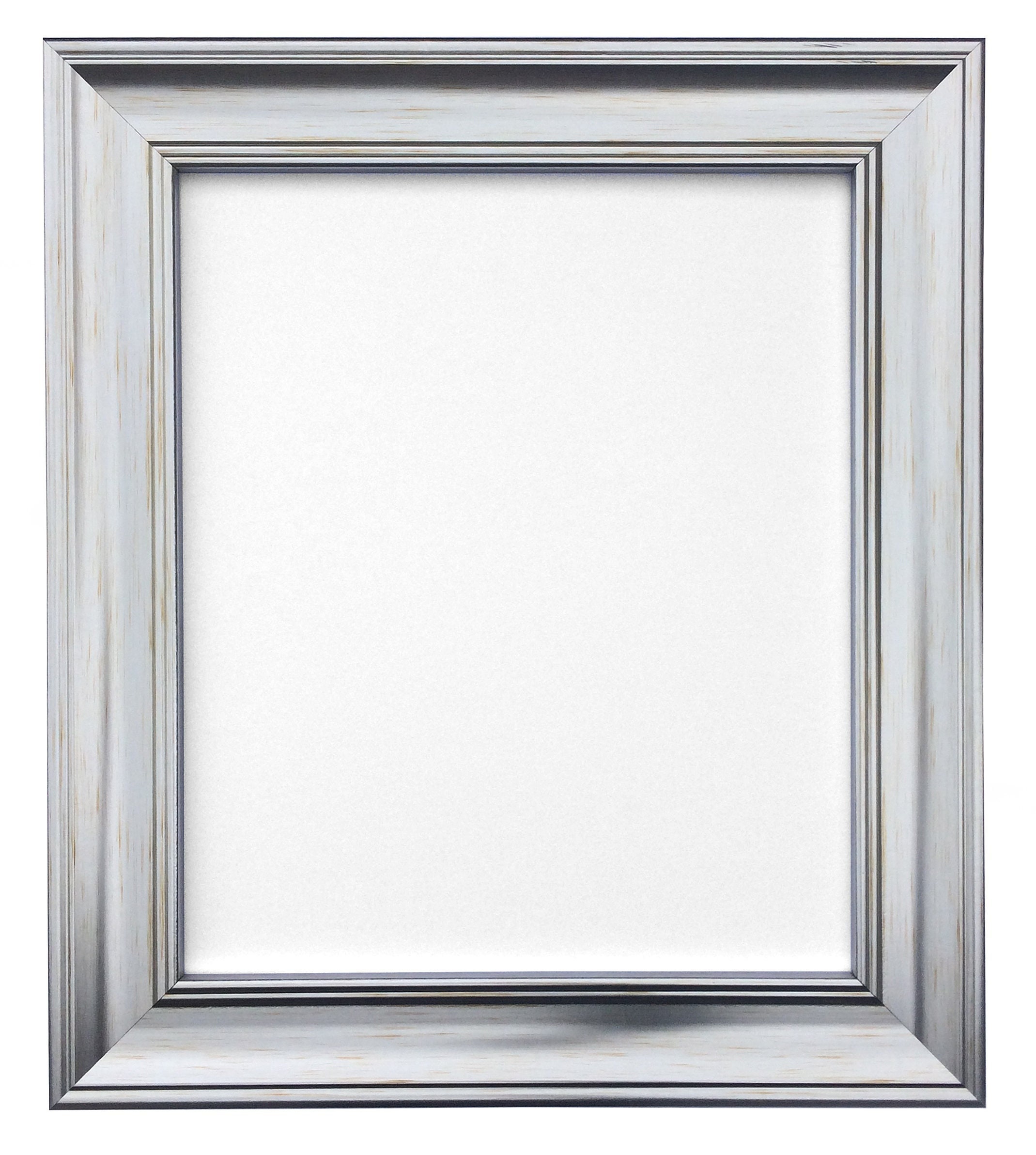 Scandi Vintage Silver Picture Frame, Distressed Family Photo Frame