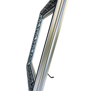 Dahlia Silver Photo Frame, Ornate Picture Frame image 4