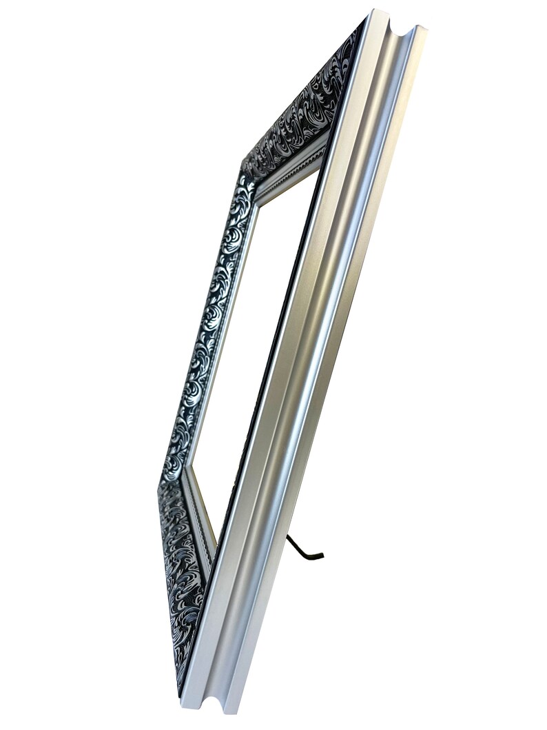Dahlia Silver Photo Frame, Ornate Picture Frame image 4