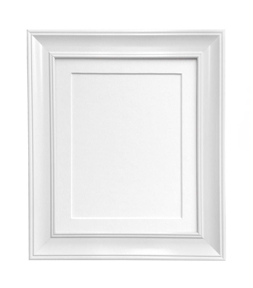 Scandi Vintage White Photo Frame With White Mount, White Frame & Mount
