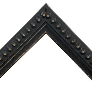 Crown Black Wooden Picture Frame: Distressed Bobbin Design image 3