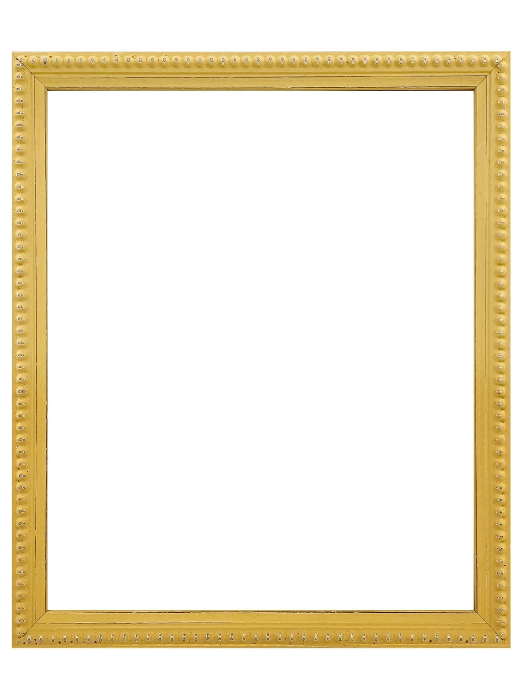 Crown Yellow Wooden Picture Frame, Yellow Photo Frame, Poster Frame