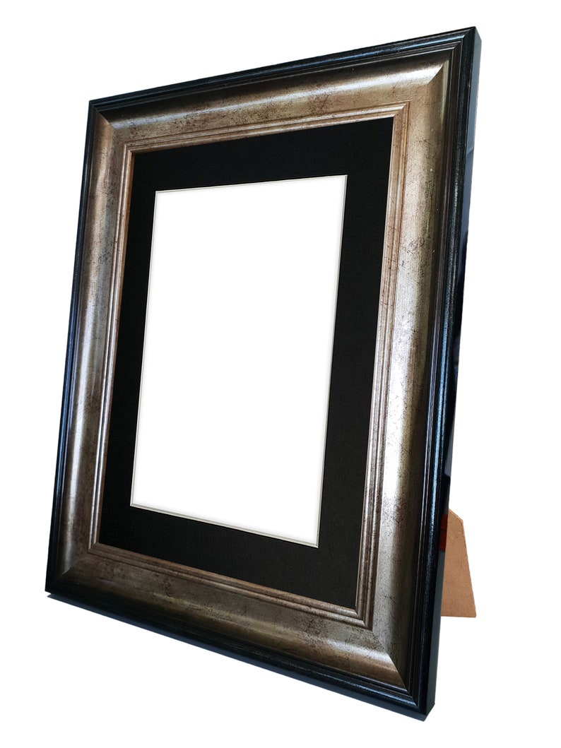 Scandi Black & Gold Photo Frame With Black Mount Gold Picture Etsy UK