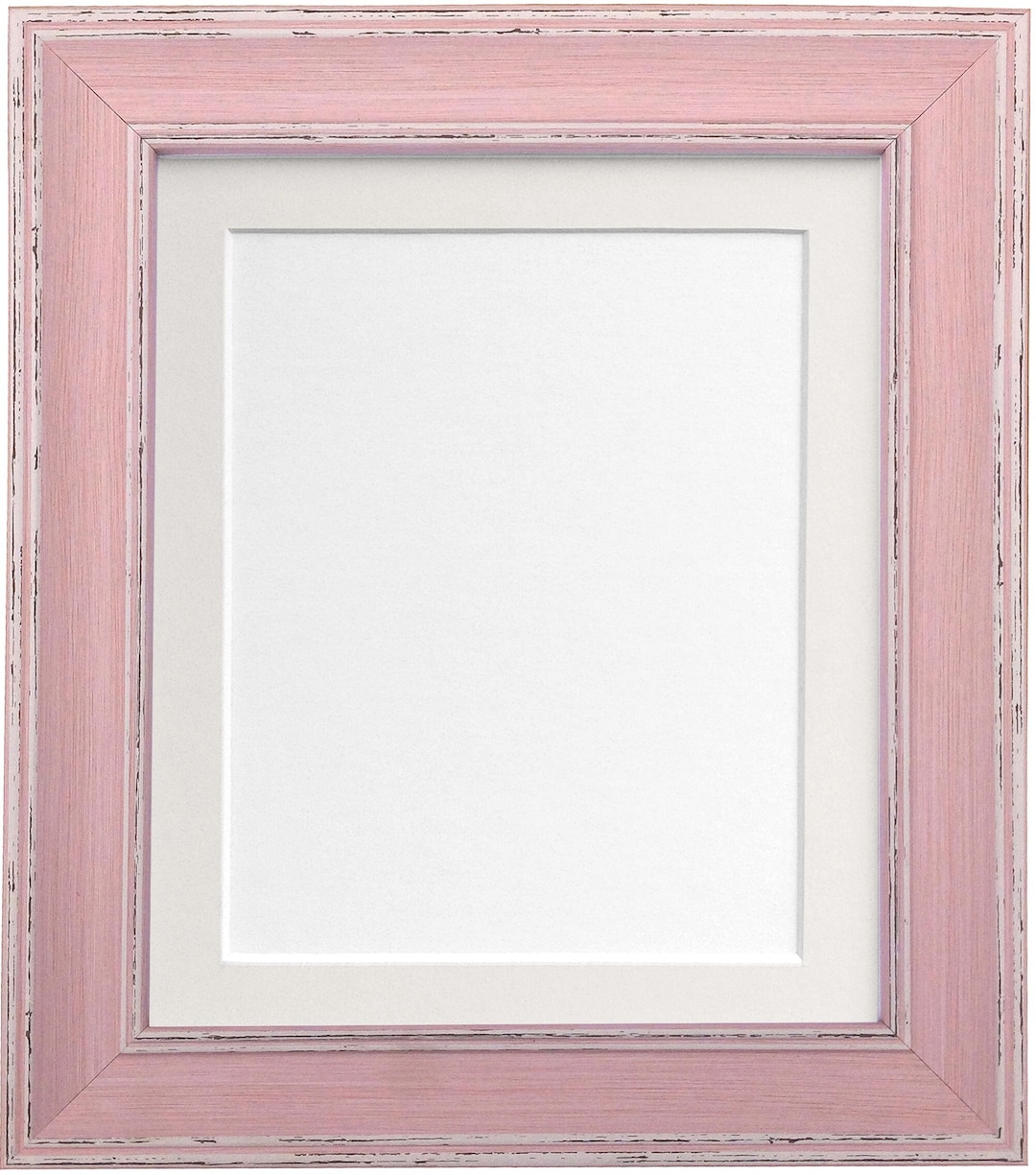 Pink Color Frames Scandi Pink Photo Frame With Ivory Mount, Pink Picture Frame, Pink ...