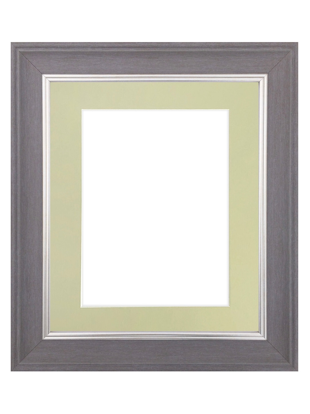 Scandi Slate Grey Photo Frame With Light Grey Mount, Grey Picture Frame