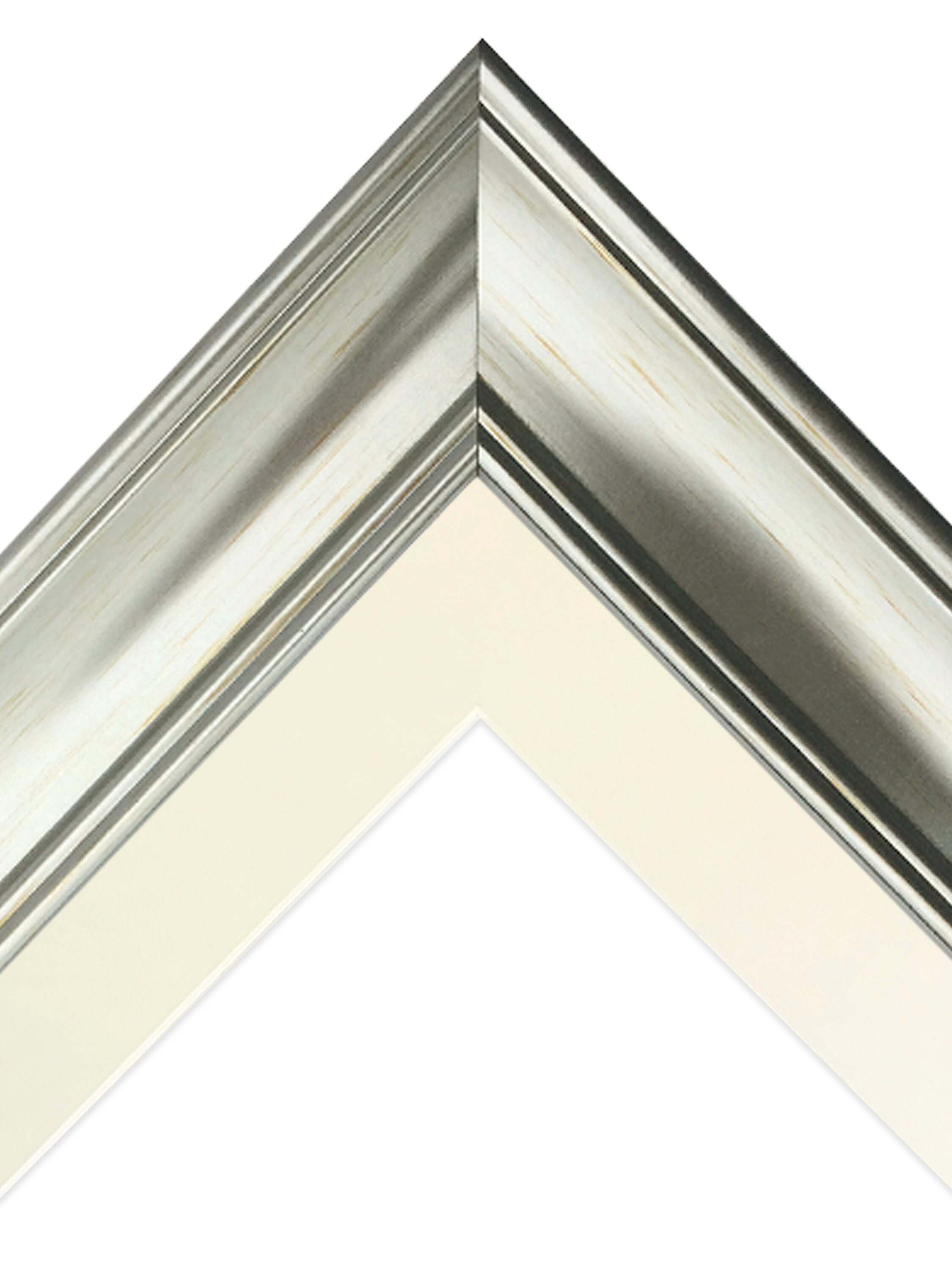 Scandi Vintage Silver Photo Frame With Ivory Mount Silver Etsy UK