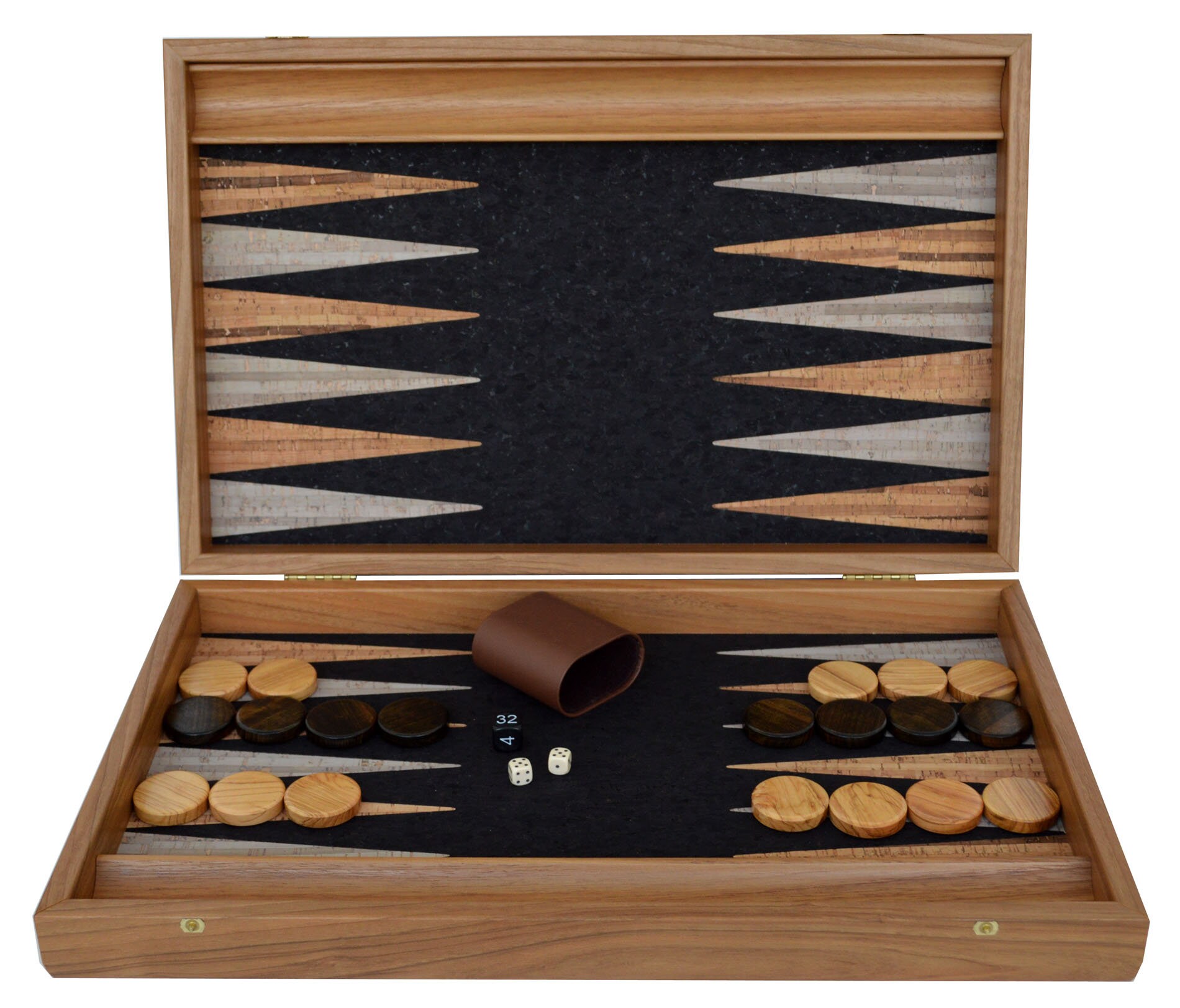 Natural Cork Backgammon Set Gift for wine lovers Olive Etsy