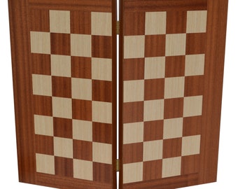 Juego de ajedrez y backgammon tradicional de madera de caoba - Damas de olivo