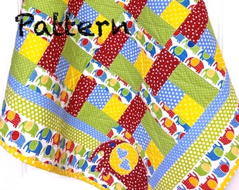 Baby Quilt Pattern, Baby boy quilt pattern, Elephant Quilt Pattern, Quilt Pattern PDF,  Baby blanket pattern, quilt pattern
