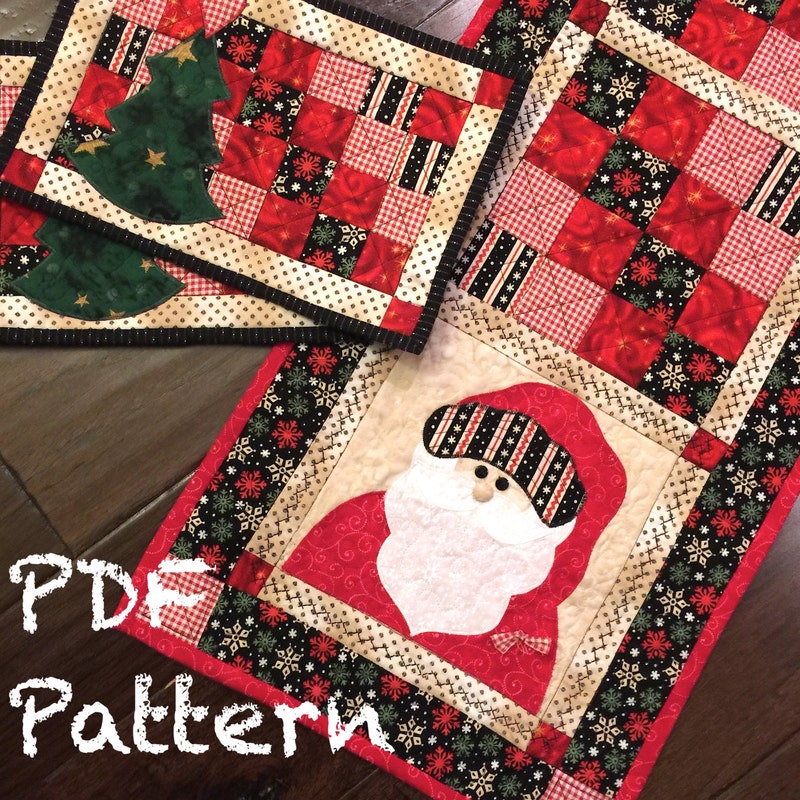 Santa Quilt Pattern - Etsy