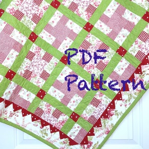 Picnic baby Quilt Pattern, 2 size tutorial - baby quilt -sofa - lap quilt, Modern Baby Quilt Pattern, Chic Lap Size Quilt Pattern,