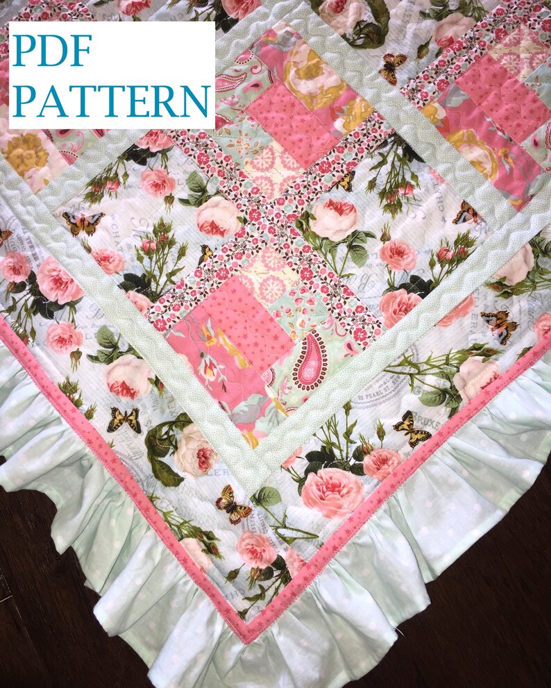 Ruffle Baby Girl Quilt Pattern Ruffle Quilt Pattern Baby Etsy