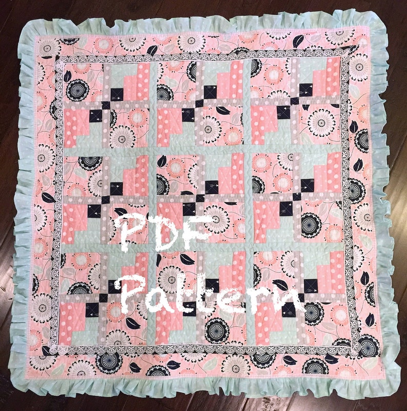 Ruffle Baby Quilt Pattern Baby Girl Quilt Patter Baby Etsy