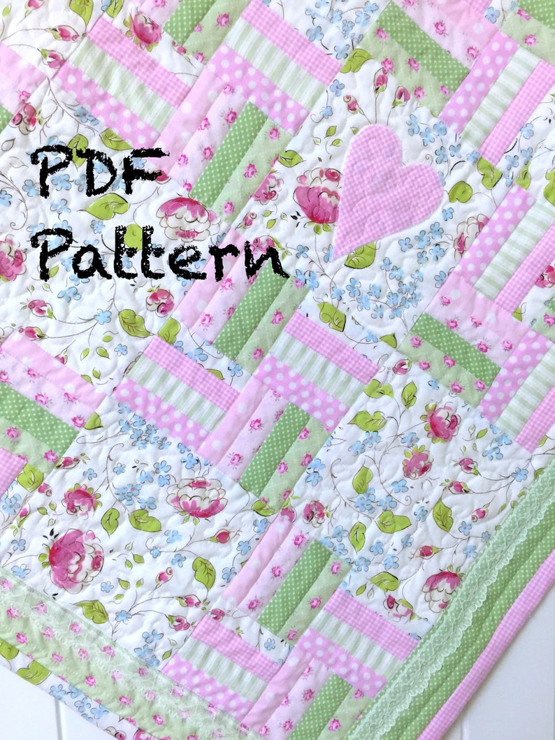 chic baby quilt pattern modern baby girl quilt pattern etsy