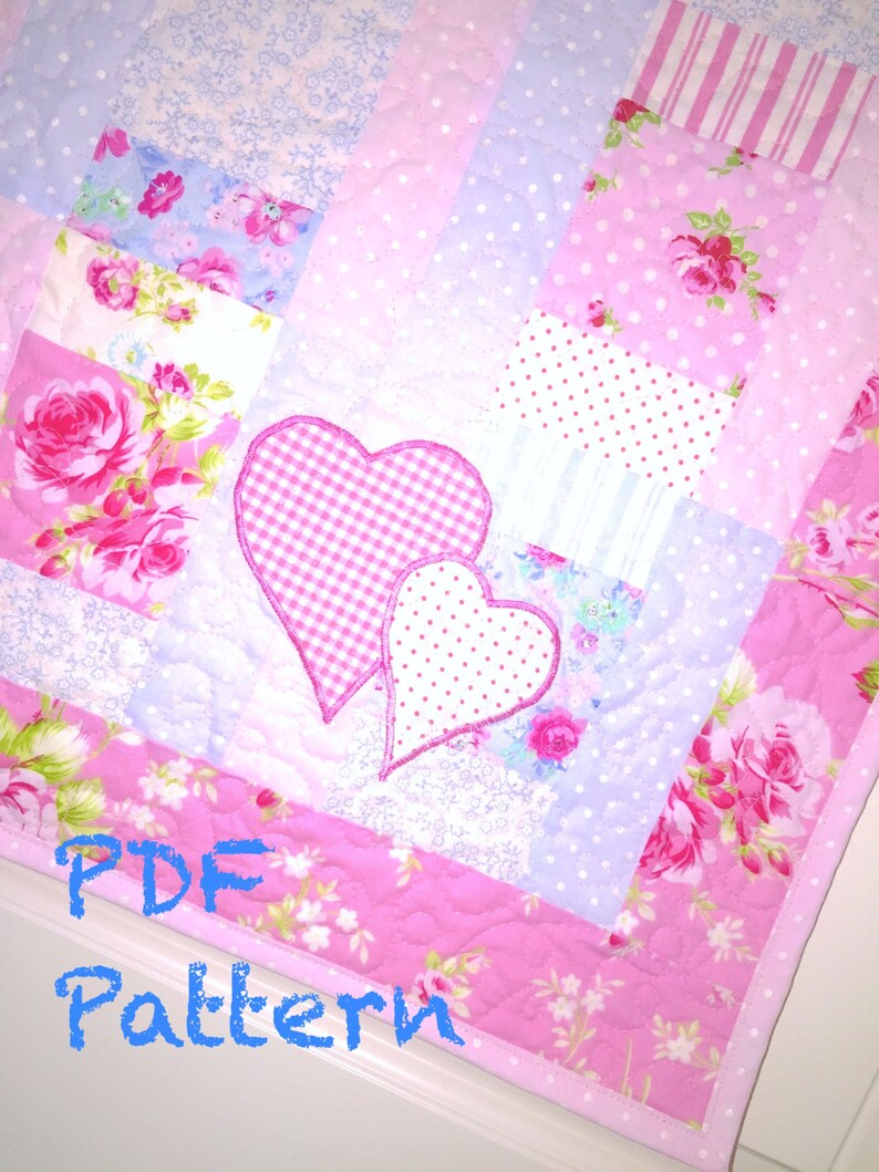 Sweet Baby Girl Quilt Pattern Modern Baby Quilt Pattern Etsy