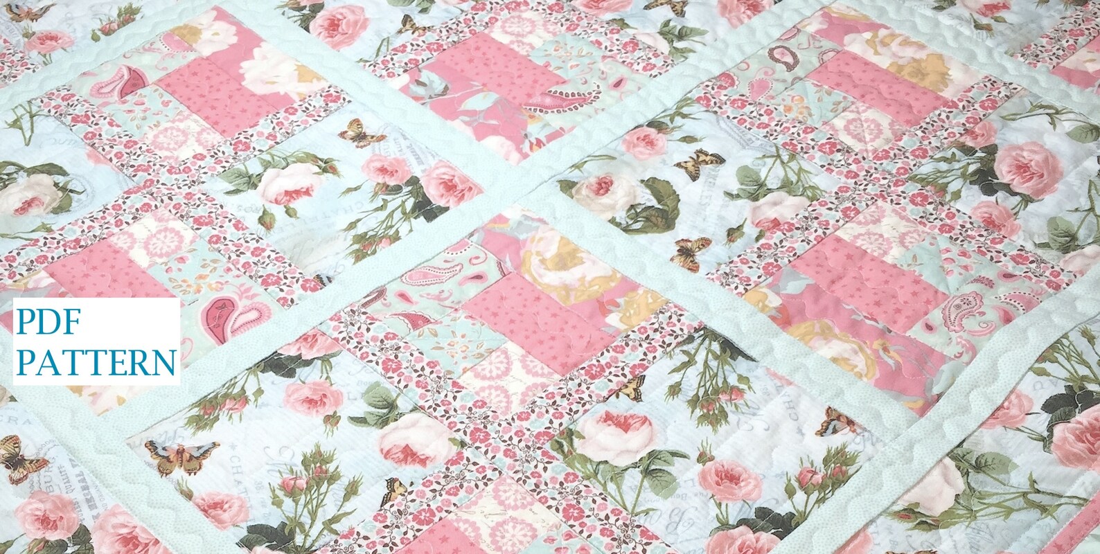 Ruffle Baby Girl Quilt Pattern, Ruffle Quilt Pattern, Baby Girl Quilt
