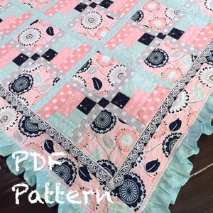 Ruffle Baby Quilt Pattern: Cottage Chic Blanket (PDF Pattern)