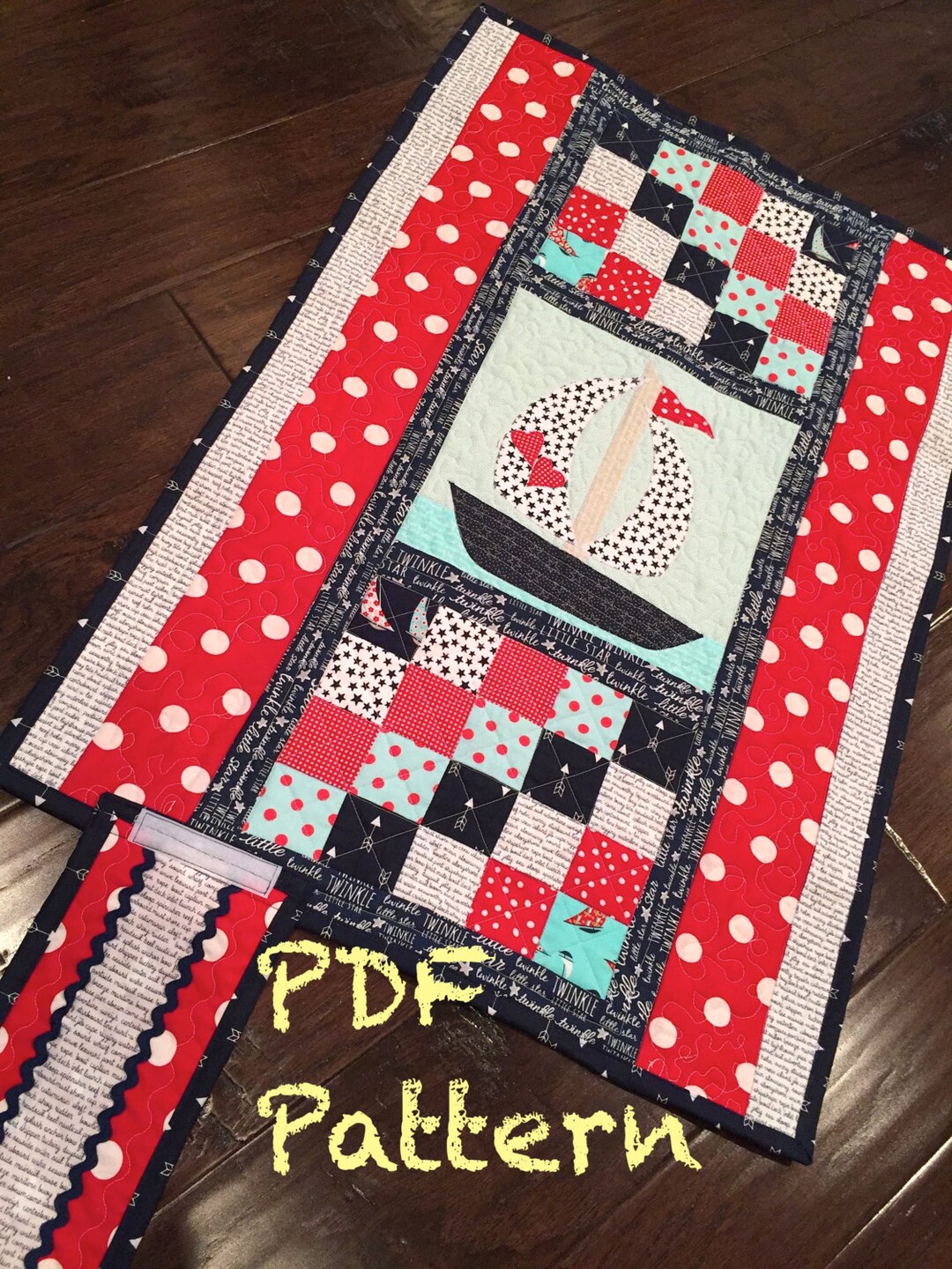 Sailboat Baby Quilt Pattern, Baby Changing Pad Pattern quilt Pattern