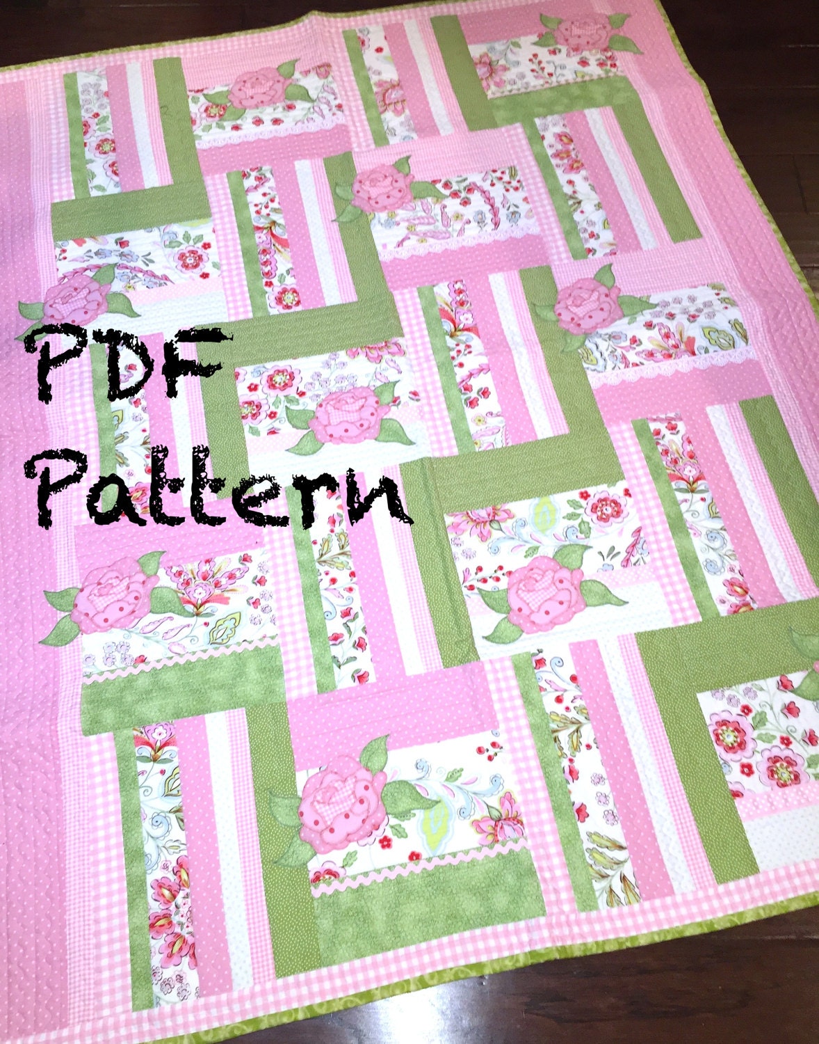 Roses Quilt Pattern baby quilt Pattern Quilt Pattern PDF Etsy