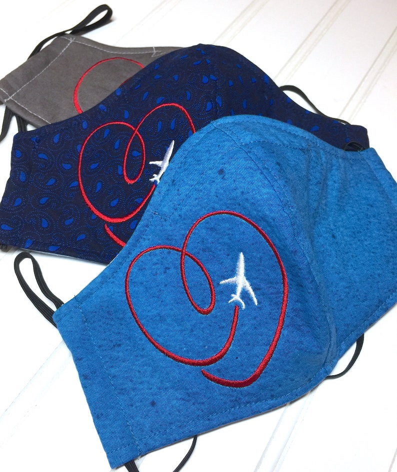 Airplane Face Mask CHOOSE SIZE& COLOR Travel Mask Washable Etsy
