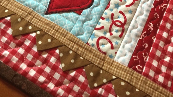 Cowboy baby quilt sale
