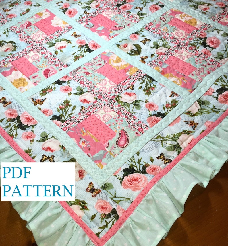 Ruffle Baby Girl Quilt Pattern Ruffle Quilt Pattern Baby Etsy