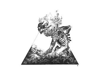Fine Art Print / Inktober 2018 / Alchemical Elemental: Fire