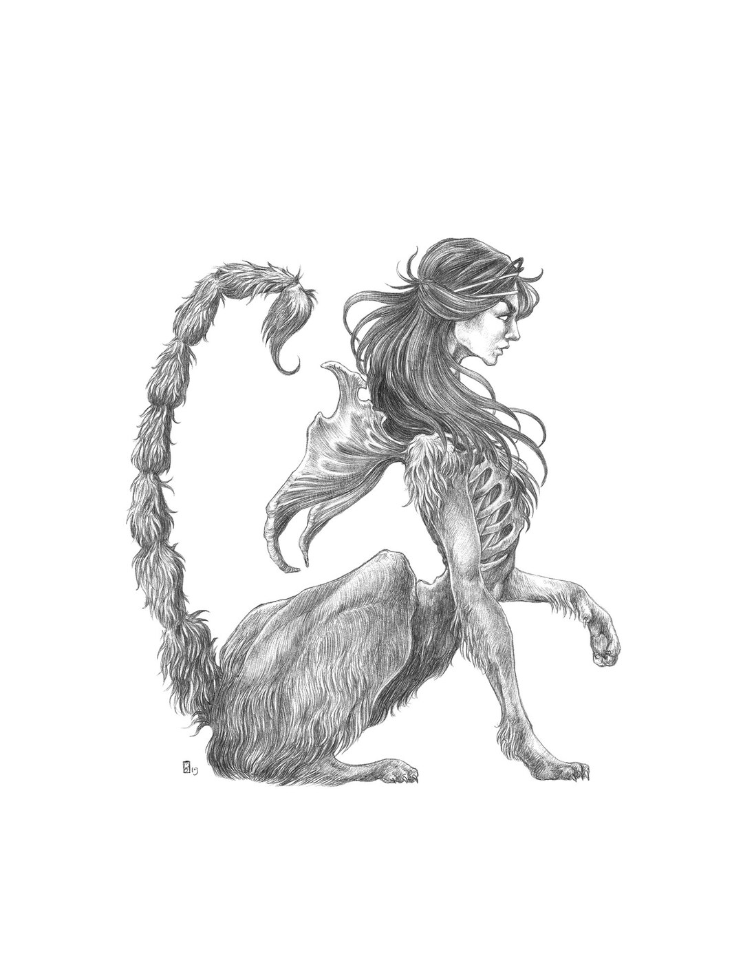 Fine Art Print / Folklore and Fairytales / Fantasy Artwork: Manticore ...