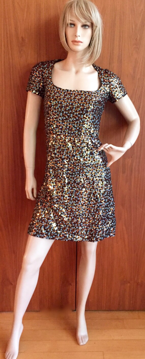 bronze cocktail dress