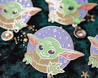 Grogu Glitter Hard Enamel Pin (Star Wars The Mandalorian)