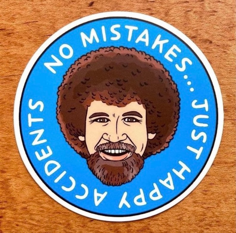 BOB ROSS 3 Vinyl Stickers Joy of Painting Happy Accidents Etsy