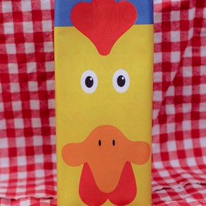 Etiquetas para embrulhar caixas de suco de frango tamanho 7" x 4,75" para pré-escola/crianças pequenas, fazenda de animais de fazenda, festa de 1º aniversário ou festa